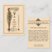 ACT OF SPIRITUEEL COMMUNION PRAYER HOLY CARD VISITEKAARTJE (Voorkant / Achterkant)