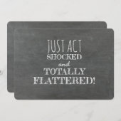 Act SHOCKED Grappig Bruidsmeisje Voorstel Kaart (Voorkant / Achterkant)