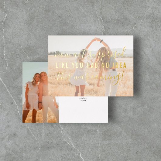 Act Surprised Be My Bridesmaid Grappig Folie Uitnodiging