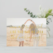 Act Surprised Be My Bridesmaid Grappig Folie Uitnodiging (Staand Voorkant)