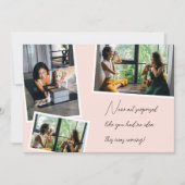 Act Verrast Be My Bridesmaid Foto Blush Roze Kaart (Voorkant)