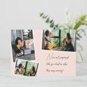 Act Verrast Be My Bridesmaid Foto Blush Roze Kaart (Staand voorkant)