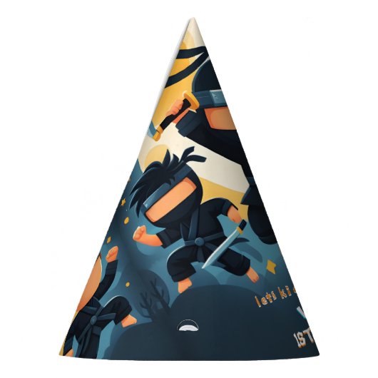 Act War Fight Boy Moon Ninja Warrior 1e Verjaardag Feesthoedjes (Links)