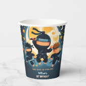 Act War Fight Boy Moon Ninja Warrior 1e Verjaardag Papieren Bekers (Voorkant)