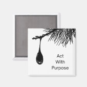 "Act with Purpose" Motivatie koelkastmagneet Magneet (Voorkant / Achterkant)