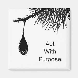 "Act with Purpose" Motivatie koelkastmagneet Magneet