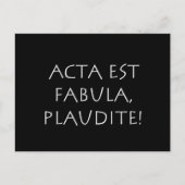 Acta est Fabula Plaudite Briefkaart (Voorkant)