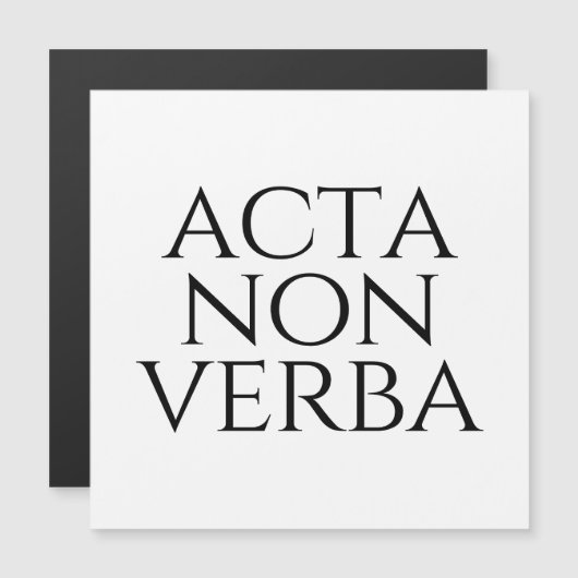 Acta Non Verba (Voorkant / Achterkant)