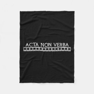 Acta non verba acties geen woorden Motivatie lati Fleece Deken