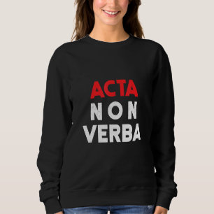 acta non verba beroemde Latijnse term Roman Red en Trui