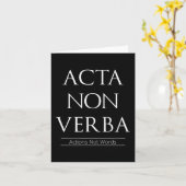 Acta non verba, geen woorden kaart (Gele Bloem)