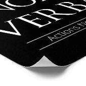 Acta non verba, geen woorden poster (Hoek)