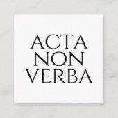 Acta Non Verba Informatiekaartje (Voorkant)