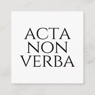 Acta Non Verba Informatiekaartje