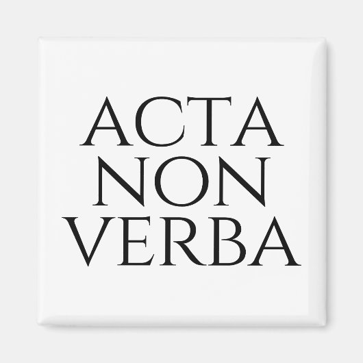 Acta Non Verba Magneet (Voorkant)