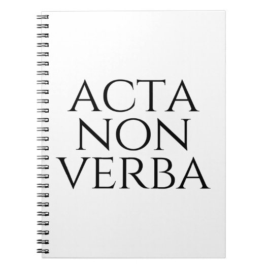Acta Non Verba Notitieboek (Voorkant)