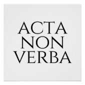 Acta Non Verba Perfect Poster (Voorkant)