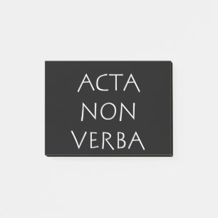 Acta non verba post-it® notes