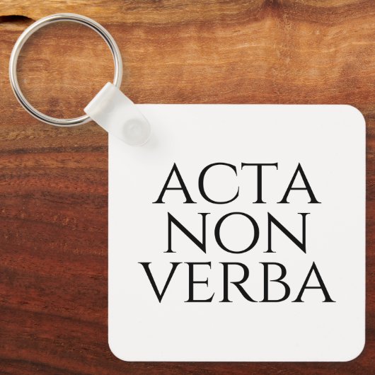 Acta Non Verba Sleutelhanger (Voorkant)