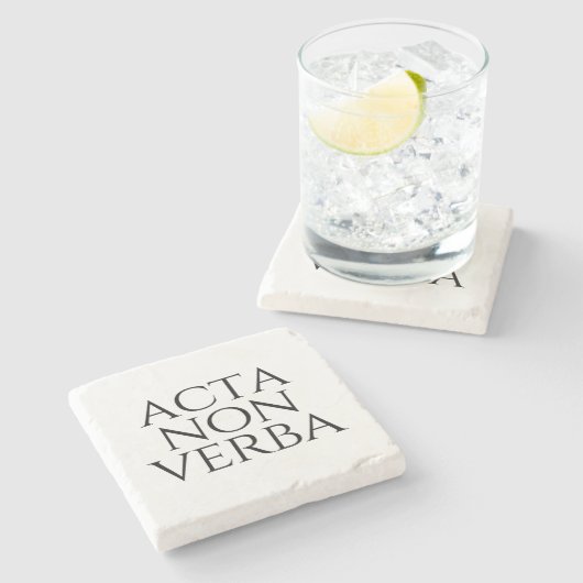 Acta Non Verba Stenen Onderzetter (Zijkant)