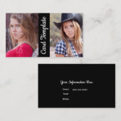 Acteerbare foto-Sjabloon hoofdfoto-speler Visitekaartje (Voorkant / Achterkant)