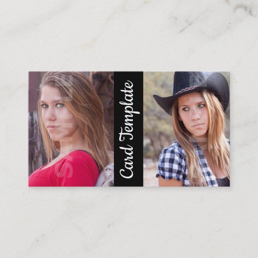 Acteerbare foto-Sjabloon hoofdfoto-speler Visitekaartje (Voorkant)