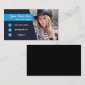 Acteerbare foto-Sjabloon hoofdfoto-speler Visitekaartje (Voorkant / Achterkant)