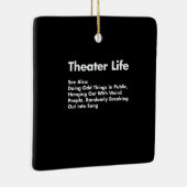 Acter Life, Funny Drama Actress Gifts Keramisch Ornament (Rechts)