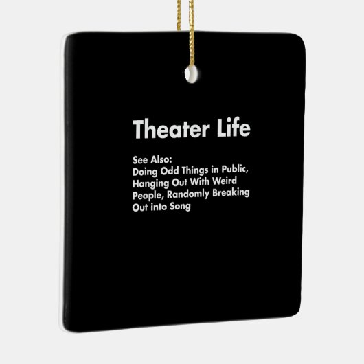 Acter Life, Funny Drama Actress Gifts Keramisch Ornament (Rechts)