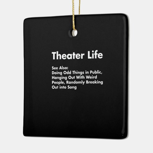 Acter Life, Funny Drama Actress Gifts Keramisch Ornament (Links)