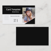 Acterende fotokaart Headshot Actor Visitekaartje (Voorkant / Achterkant)