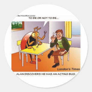 Acterende Tor Funny Cartoon T-shirts Cadeaus & Ver Ronde Sticker