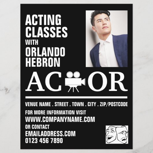 Acteur, Acteerlessies Reclame Flyer (Voorkant)
