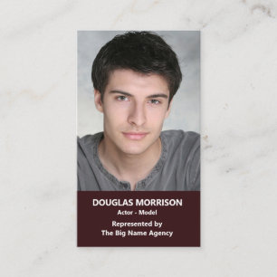 Acteur Actrice Model Verticale foto Maroon Visitekaartje