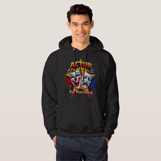 Acteur - De Uitvoerende Man Donker  Hoodie (Voorkant volledig)