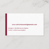 Acteur Headshot Bourgondië rode streep Visitekaartje (Achterkant)