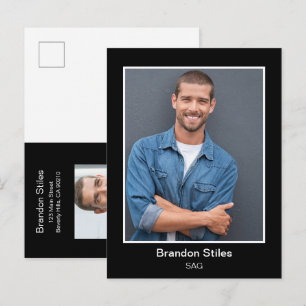 Acteur Headshot Foto Ansichtkaart Briefkaart