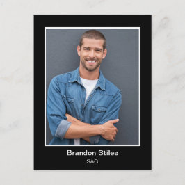 Acteur Headshot Foto Ansichtkaart Briefkaart