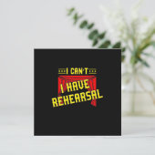 Acteur Heeft Rehearsal Kaart (Staand voorkant)
