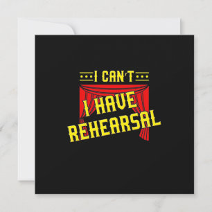 Acteur Heeft Rehearsal Kaart