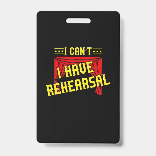 Acteur Heeft Repetitie Badge (Voorzijde)