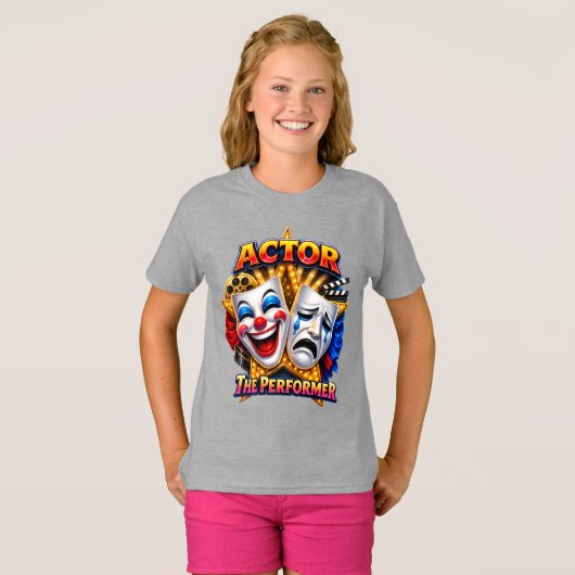 Acteur - Het Performer Girl's T-shirt (Voorkant volledig)