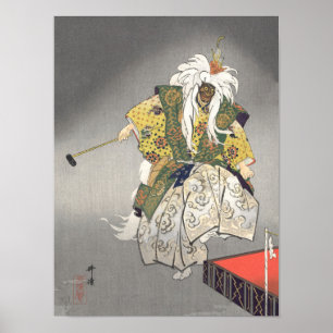 Acteur in het Noh-theaterstuk Kokaji 1925 Poster