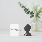 Acteur model danser foto trendy hedendaagse zwart visitekaartje (Staand voorkant)