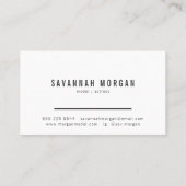 Acteur model danser foto trendy hedendaagse zwart visitekaartje (Achterkant)