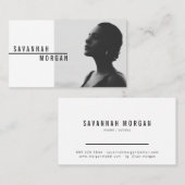 Acteur model danser foto trendy hedendaagse zwart visitekaartje (Voorkant / Achterkant)