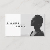 Acteur model danser foto trendy hedendaagse zwart visitekaartje (Voorkant)