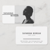 Acteur model danser foto trendy hedendaagse zwart visitekaartje (Voorkant / Achterkant)