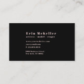 Acteur Model Singer Blush Pink Foto Visitekaartje (Achterkant)