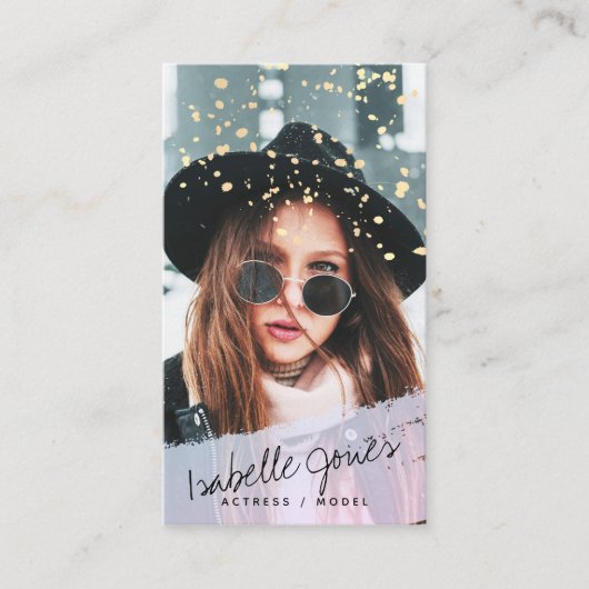 Acteur Model Singer Dancer Foto Visitekaartje (Voorkant)
